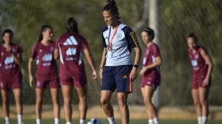 El primer entrenamiento de Montse Tome como seleccionadora.