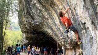 Un escalador durante la pasada edición del Climbing Festival.