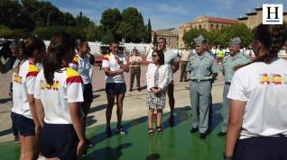 Margarita Robles visita la Academia General Militar como previa a la jura de bandera