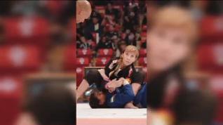 Así ganó la zaragozana Nadia Beltrán, de 11 años, el Mundial de jiu jitsu brasileño