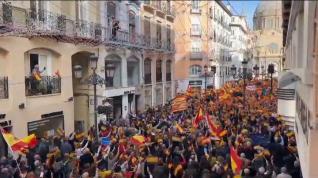 Manifestación de 40.000 personas en Zaragoza contra la amnistía