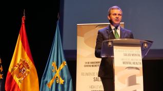 El ministro de Sanidad en funciones,  José Manuel Miñones, en Avilés en el marco de la Reunión de Alto Nivel 'Conferencia de Salud Mental',
