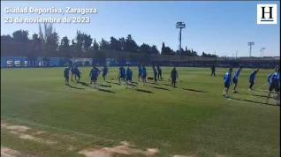 Tercer entrenamiento del Real Zaragoza con Julio Velázquez
