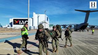 Maniobras militares en el aeropuerto de Teruel