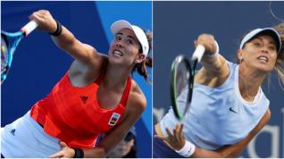 Combo de imágenes de Garbiñe Muguruza y Paula Badosa