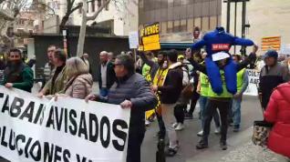 Protesta de agricultores en la plaza de San Pedro Nolasco de Zaragoza
