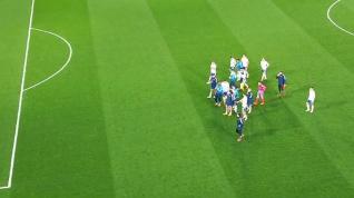 Bronca a los jugadores del Real Zaragoza al acabar el partido en Villarreal