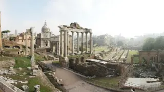 Vista del foro romano de la capital italiana