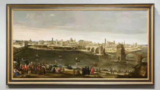 'Vista de la ciudad de Zaragoza', obra de Juan Bautista Martínez del Mazo, yerno de Velázquez, conservada en el Museo del Prado.