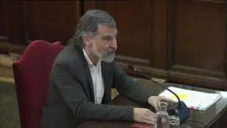 El expresidente de Omnium Cultural acusado en el juicio al 'procés', Jordi Cuixart, ha negado que se ejerciera violencia en las protestas durante los registros de la Consejería de Hacienda el 20 de septiembre de 2017.