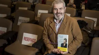 Lorenzo Caprile, en la presentación de su libro en Zaragoza.