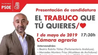 El eslogan del PSOE de Villanueva del Trabuco, en Málaga.