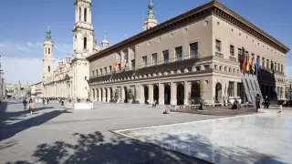 El Ayuntamiento de Zaragoza, en la plaza del Pilar.