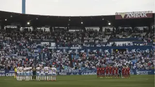 Prolegómenos del último partido disputado en esta temporada, la 2018-19, en La Romareda: el pasado martes 4 de junio, entre el Real Zaragoza y el Numancia.