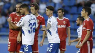 Verdasca, Gual, Dorado, Soro... en el último partido de la temporada recién concluida, la 2018-19, en Tenerife (derrota por 1-0). Es posible que en unas semanas ninguno de los cuatro sea propiedad del Real Zaragoza.