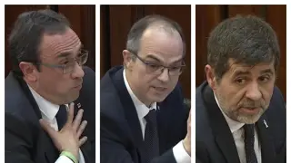 Josep Rull, Jordi Turull y Jordi Sànchez (JxCat).