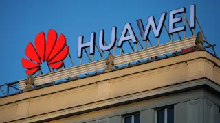 The Huawei logo is pictured in central Warsaw, Poland, June 17, 2019. Picture taken June 17, 2019. To match Special Report HUAWEI-POLAND/SPYING REUTERS/Kacper Pempel [[[REUTERS VOCENTO]]] HUAWEI-POLAND/SPYING