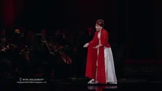 El holograma de Maria Callas, en un concierto de 2018.