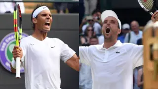Nadal y Bautista celebran su victoria.