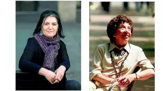 La poeta y filóloga María Pilar Benítez y la poeta y maestra Mariví Nicolás.