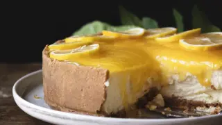 Lemon chessescake food photography recipe idea