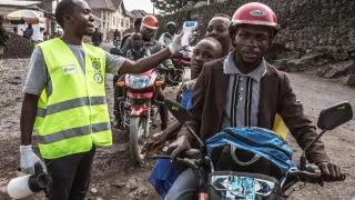 Controles sanitarios en Goma.
