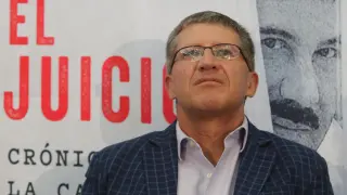 El periodista Jesús Esquivel durante la presentación de su libro 'El Juicio', sobre 'El Chapo' Guzmán.