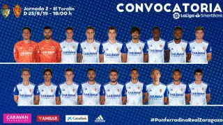 Lista de 18 convocados por parte de Víctor Fernández para afrontar el partido de la 2ª jornada, este domingo ante la Ponferradina en tierras leonesas.