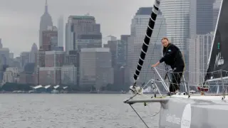 Greta Thunberg llega a Nueva York tras dos semanas de travesía atlántica en velero.