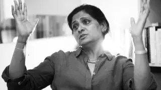 La cosmóloga Priyamvada Natarajan, durante la entrevista.