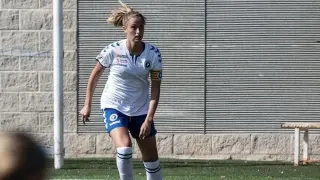 Teresa Rey durante uno de los últimos encuentros del Zaragoza Club de Fútbol Femenino.