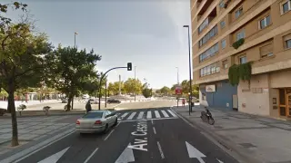 Una imagen de la avenida de Cesáreo Alierta, donde ha tenido lugar el accidente esta madrugada.