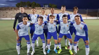 Fútbol. Once inicial del Real Zaragoza Juvenil B.