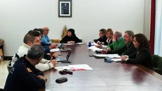 Concejales y representantes de la Policía Local y Bomberos en la comisión de Seguridad Ciudadana