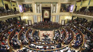 Vista general del hemiciclo del Congreso de los Diputados.