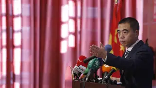 El responsable de negocios de la embajada china en España, Yao Fei, ha comparecido este martes ante los medios de comunicación
