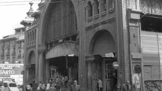 Imagen del Mercado Central de Zaragoza en los años 60.