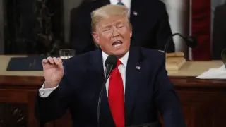 Trump durante su discurso