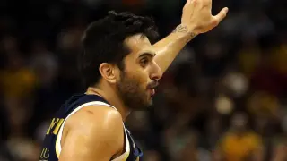 Berlin (Germany), 06/02/2020.- Real Madrid's Facundo Campazzo gestures during the Euroleague basketball match between Alba Berlin vs Real Madrid at the Mercedes Benz Arena in Berlin, Germany, 06 February 2020. (Baloncesto, Euroliga, Alemania) EFE/EPA/HAYOUNG JEON Alba Berlin vs Real Madrid