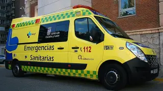 Ambulancia del 112 de Valladolid como la que se ha desplazado al lugar del accidente.