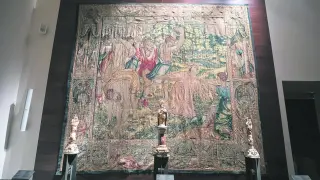 ‘La lapidación de San Esteban’, tal y como se expone en el Museo Diocesano de Zaragoza.