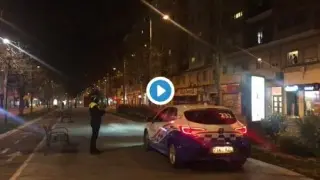 La Policía Local de Zaragoza hace sonar sus sirenas en agradecimiento a la población