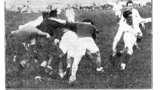 Imagen del partido de fútbol-rugby disputado en Torrero el 27 de abril de 1930