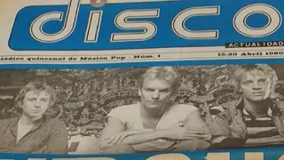 Cabecera del periódico Disco-Actualidad, con Police en portada.