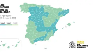 Este es el mapa de España atendiendo al ritmo de #desescalada e
