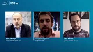 Jaime Armengol, Guillermo Campoamor y Adrià Ramírez, en la videoconferencia.