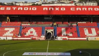 Estadio Anxo Carro de Lugo, donde a puerta cerrada va a jugar el Real Zaragoza esta tarde ante los locales.