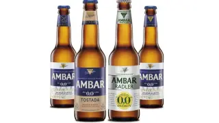Las cuatro cervezas 0,0 que Ambar tiene ya en su porfolio.