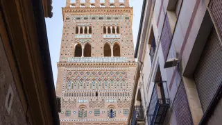 Torre de San Salvador, en Teruel, ejemplo del estilo mudéjar y reconocida por su valor patrimonial por la Unesco.