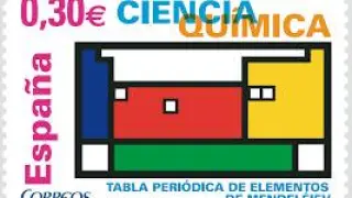 Sello dedicado a la Tabla Periódica de los Elementos emitido en España en 2007